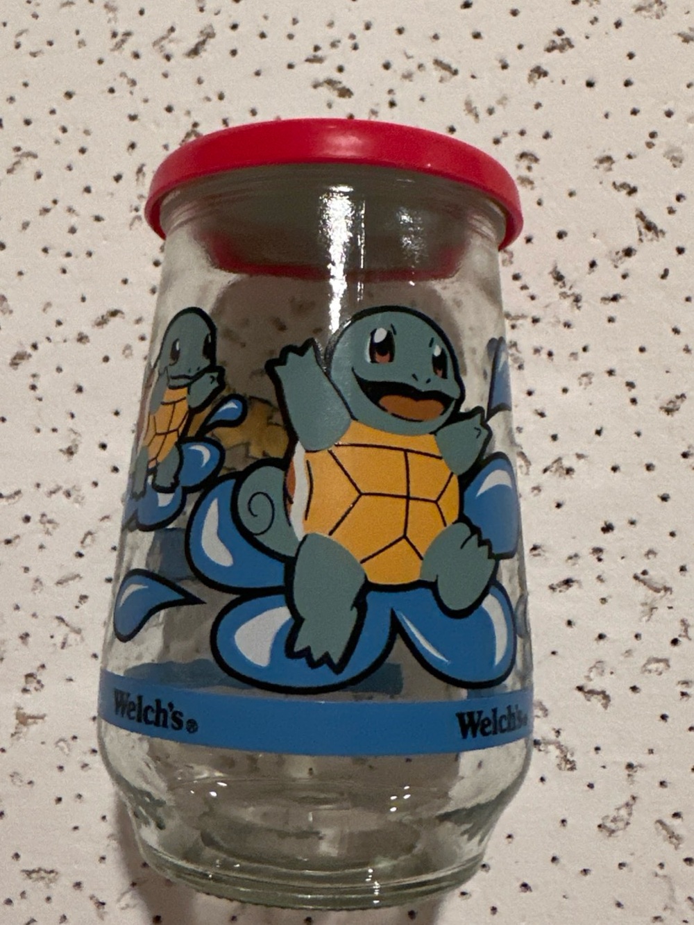 Vintage Welch's Pokémon Squirtle-Themed Red Lid Jar #7